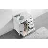 Innoci-Usa San Clemente 36 in. W Vanity in White with Italian Carrara Marble Top and Sink 93362512